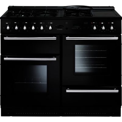 Rangemaster Toledo 110cm Dual Fuel 73170 Range Cooker in Gloss Black with FSD Hob